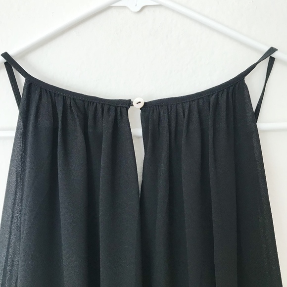 Black Chiffon Maxi Dress - Picture 3 of 5